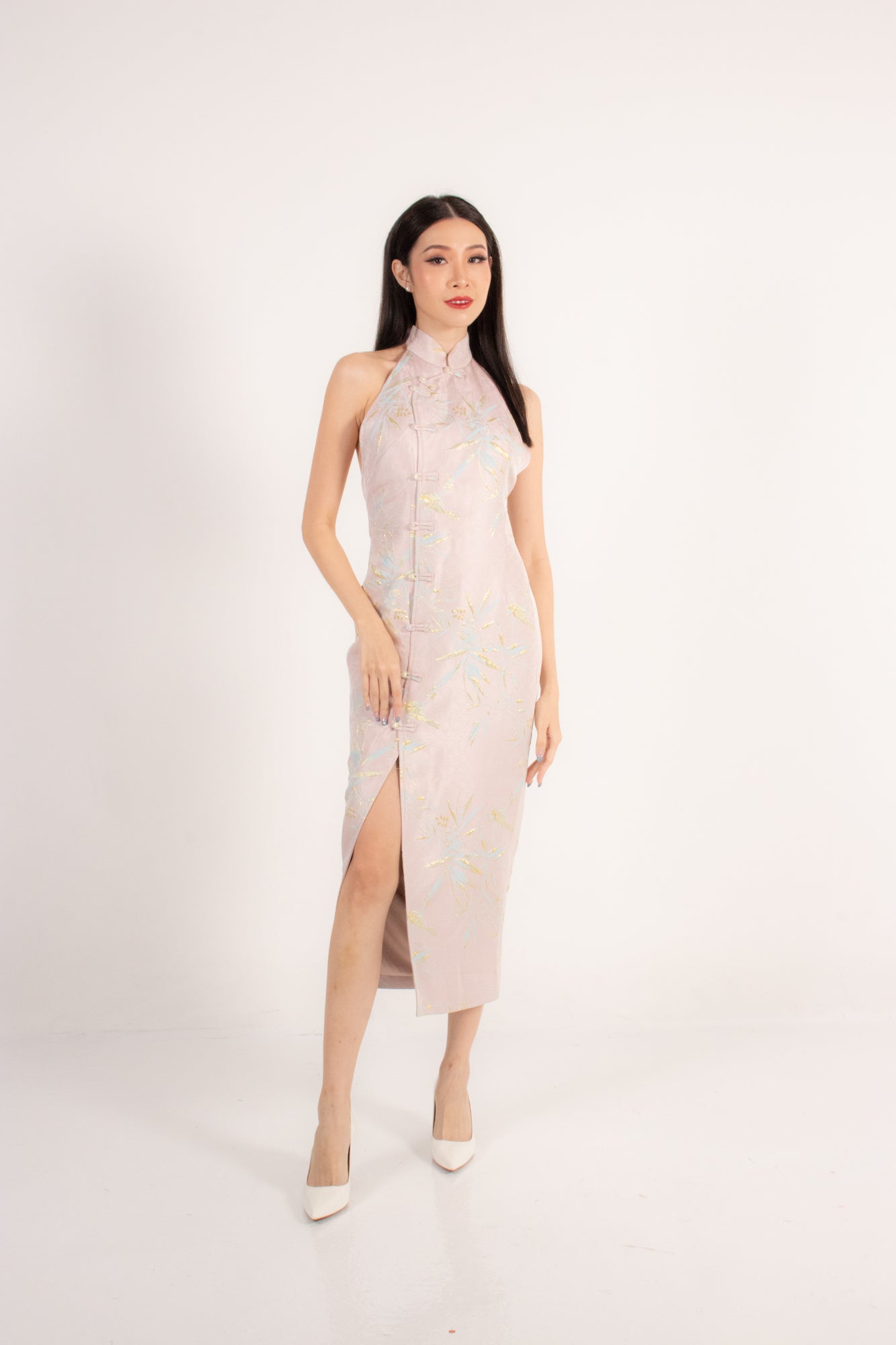 Yuan Oriental Qipao Dress in Pink LBRLABEL