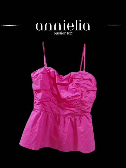 Annielia Bustier Top in Hot Pink