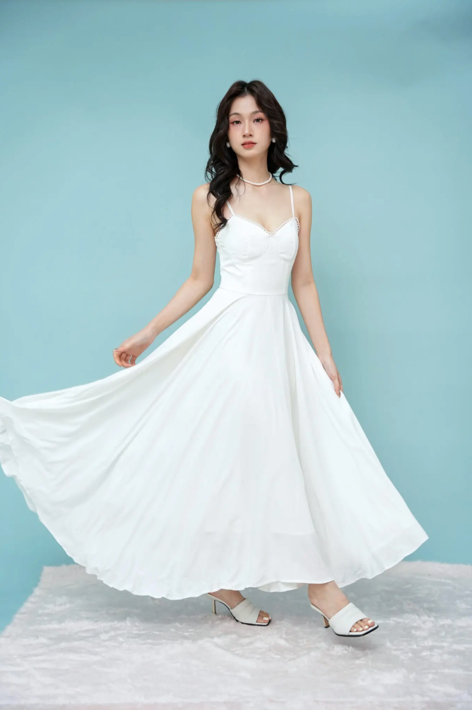 Room8008 Parisian Dress in White