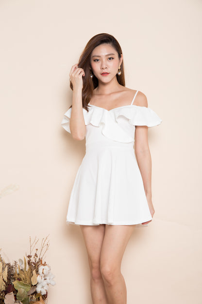 Mabelin Strap Dress in White