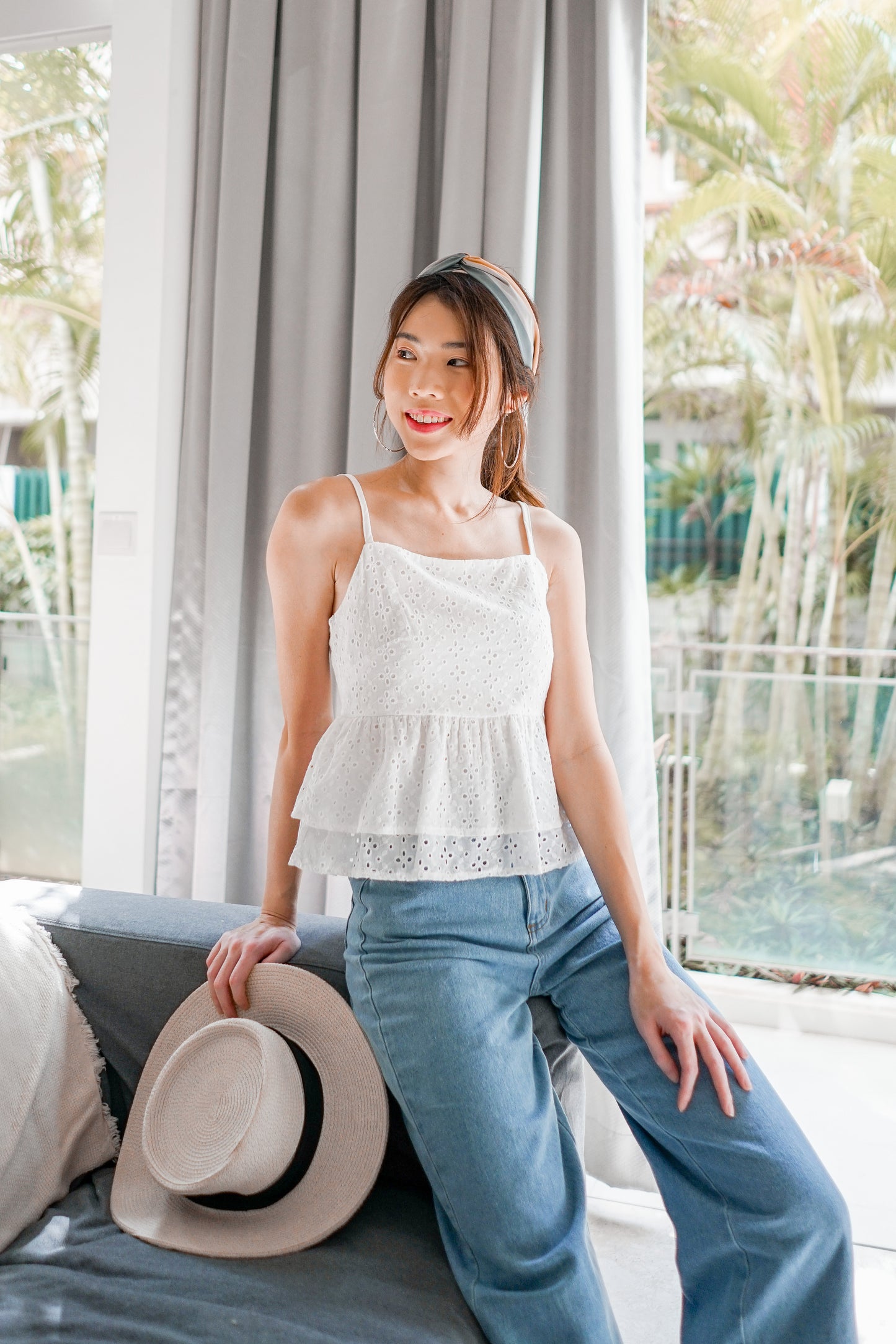 *PREMIUM* Chulia Double Layer Crochet Top in White - Self Manufactured by LBRLABEL