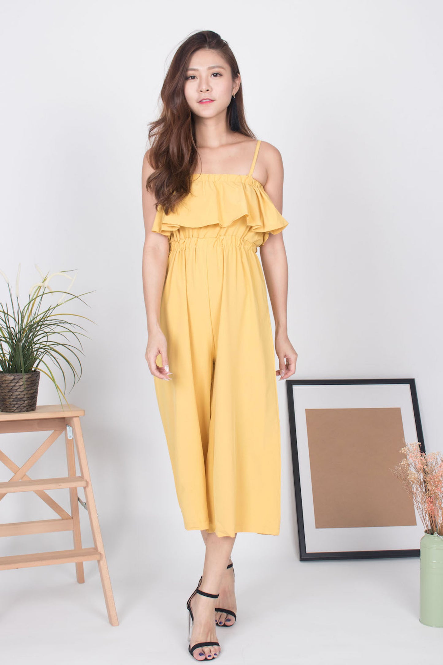 Sandilyn Flutter Jumpsuit in Mustard