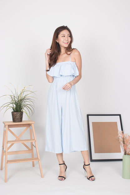 Sandilyn Flutter Jumpsuit in Light Blue