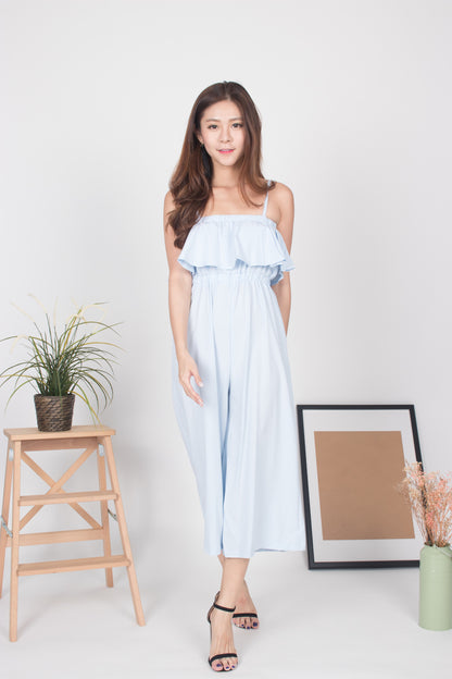 Sandilyn Flutter Jumpsuit in Light Blue