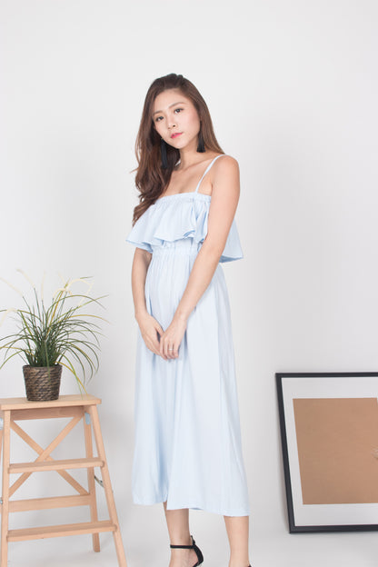 Sandilyn Flutter Jumpsuit in Light Blue