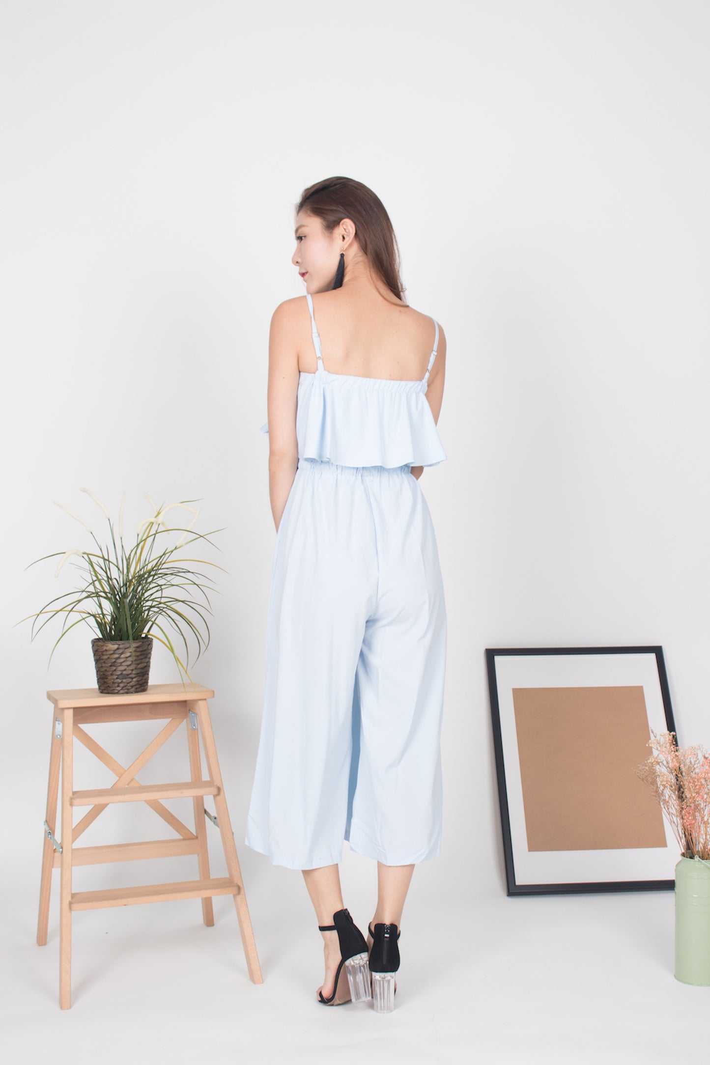 Sandilyn Flutter Jumpsuit in Light Blue