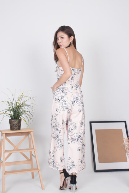 Clarice Floral Jumpsuit in Pink