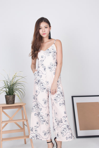 Clarice Floral Jumpsuit in Pink