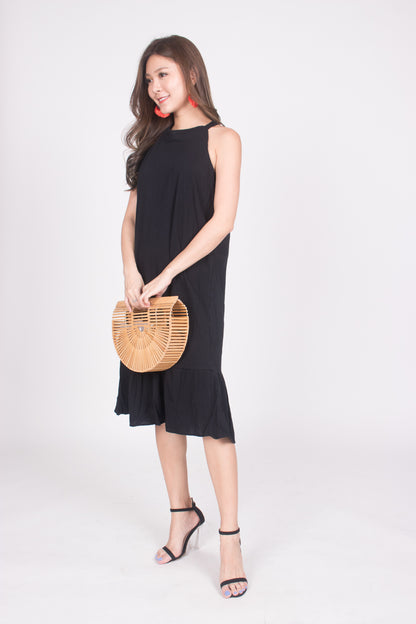 Heiley Halter Dress in Black