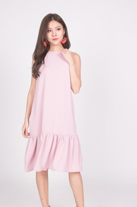 Heiley Halter Dress in Pink