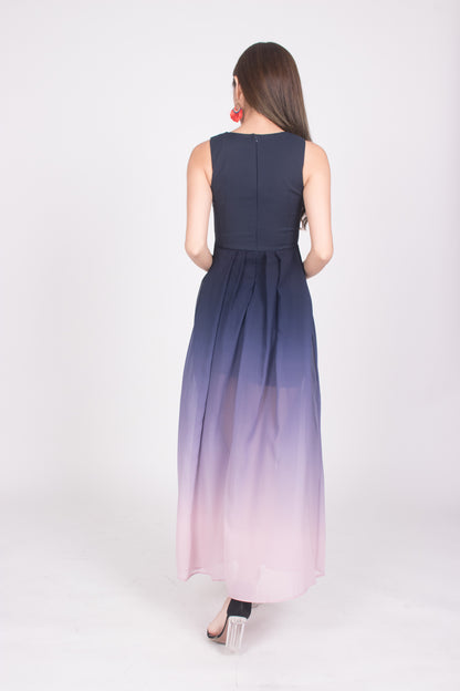 *LUXE* Erila Ombre Maxi Dress in Navy