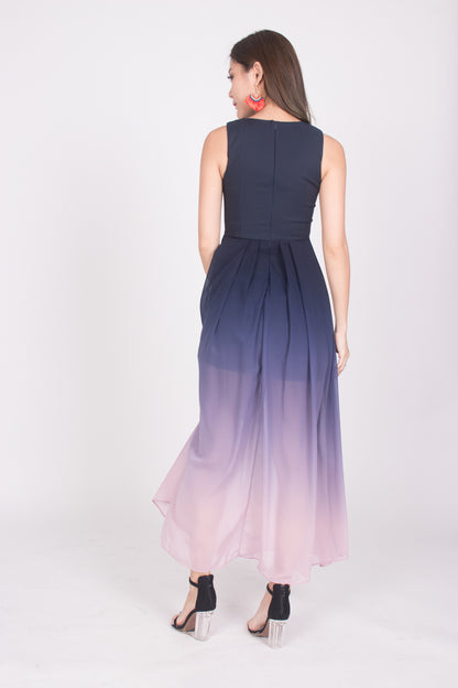 *LUXE* Erila Ombre Maxi Dress in Navy