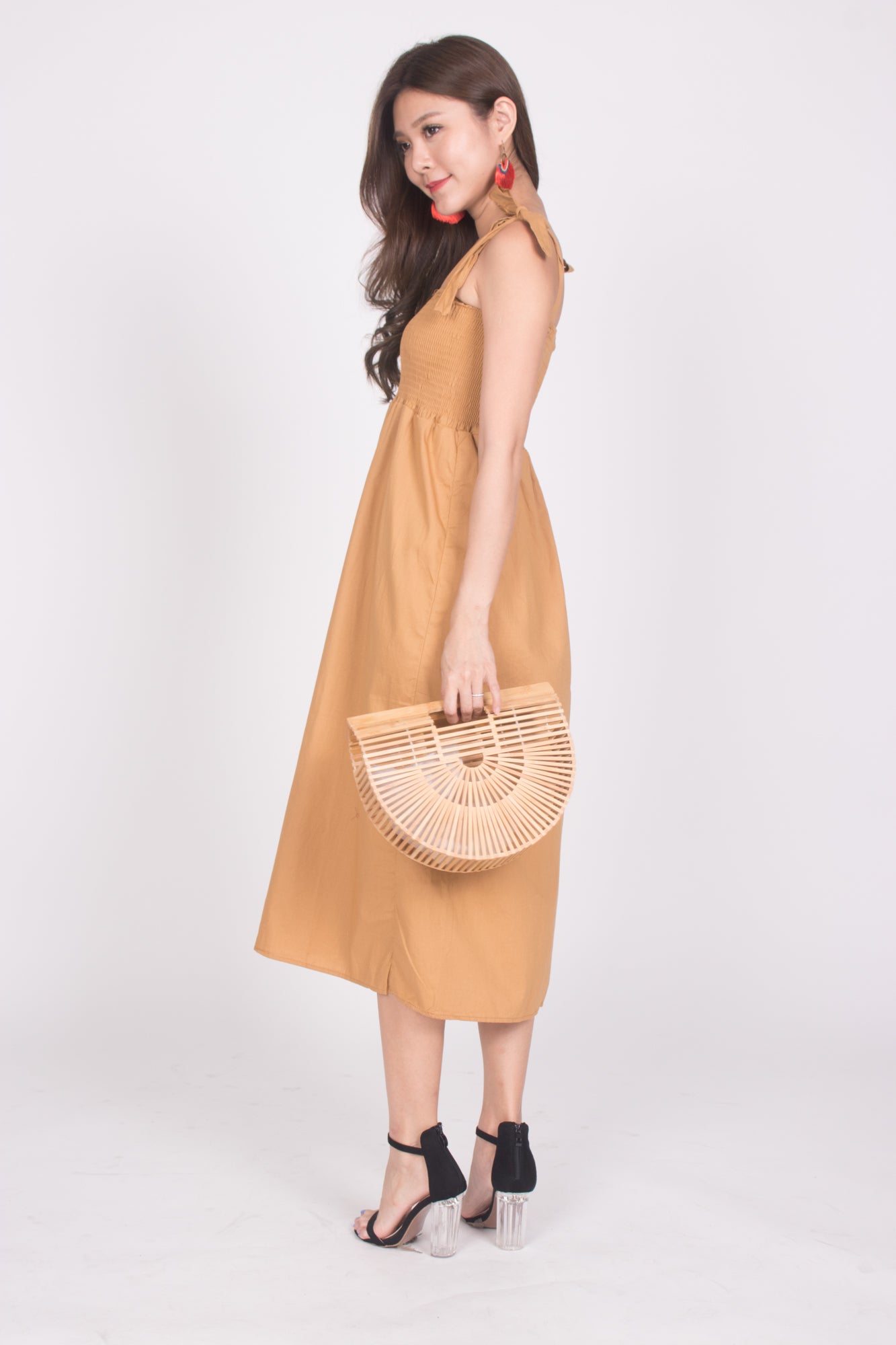 Fionni Midi Dress in Mustard