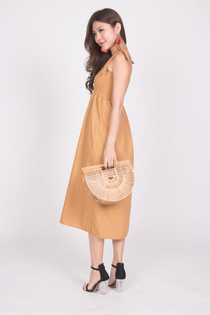 Fionni Midi Dress in Mustard