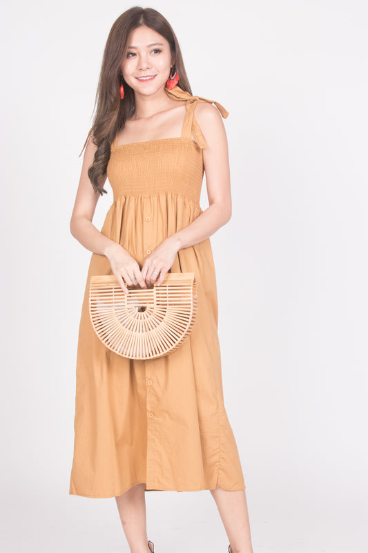 Fionni Midi Dress in Mustard