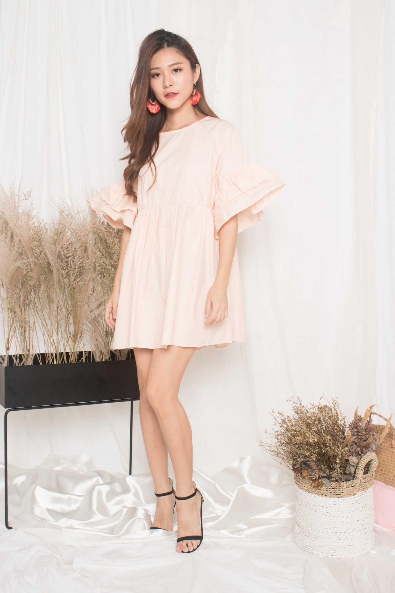 Fersa Babydoll Dress in Pink