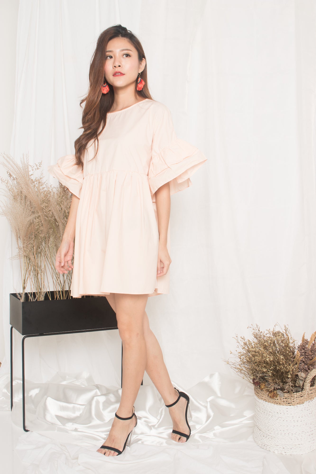 Fersa Babydoll Dress in Pink