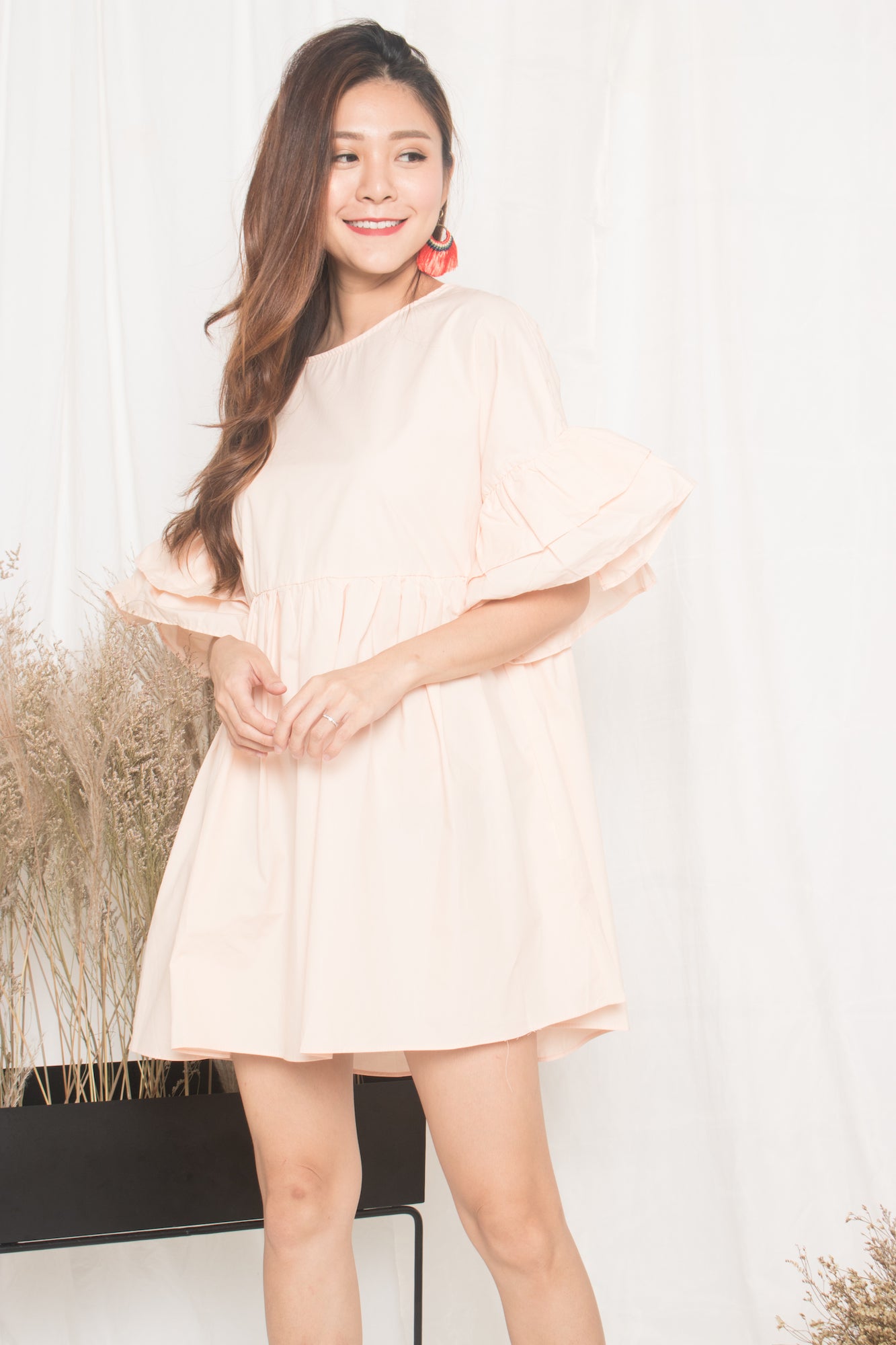 Fersa Babydoll Dress in Pink