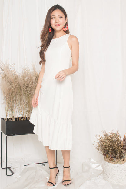 Cixia Flutter Dress in White