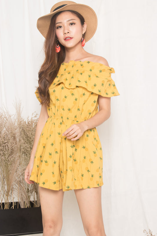 Pineapple Maximum Offsie Dress