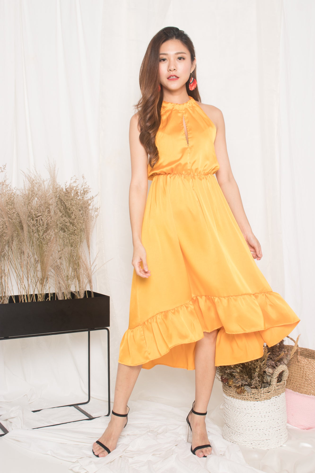 Marigold velvet outlet dress