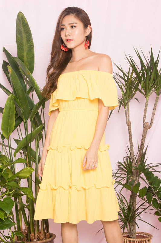 Gabina Layer Dress in Sunshine