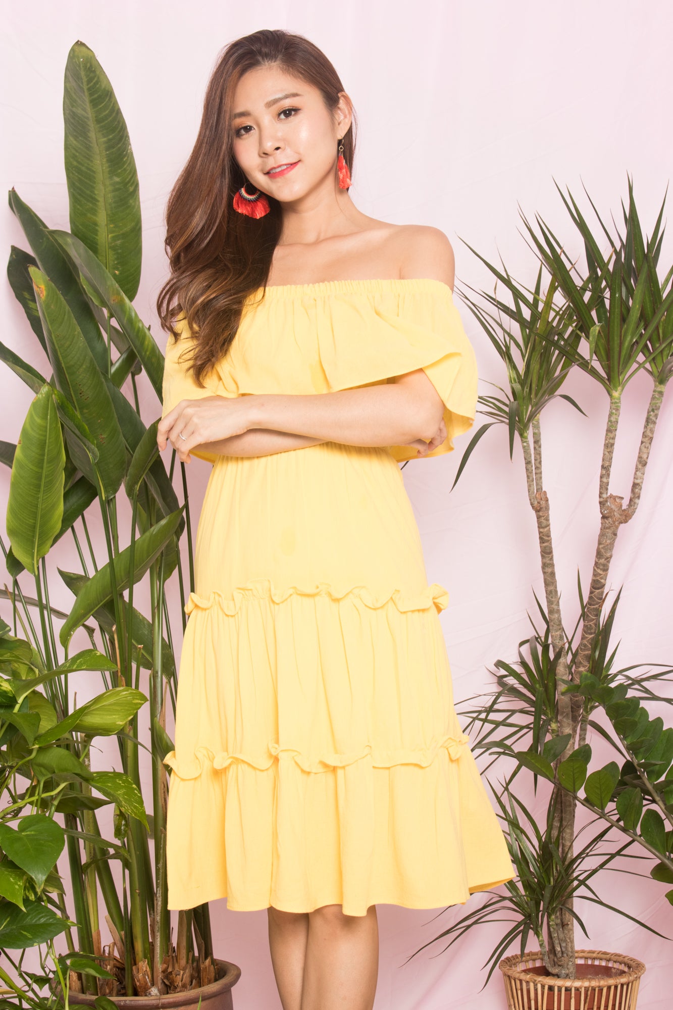 Gabina Layer Dress in Sunshine