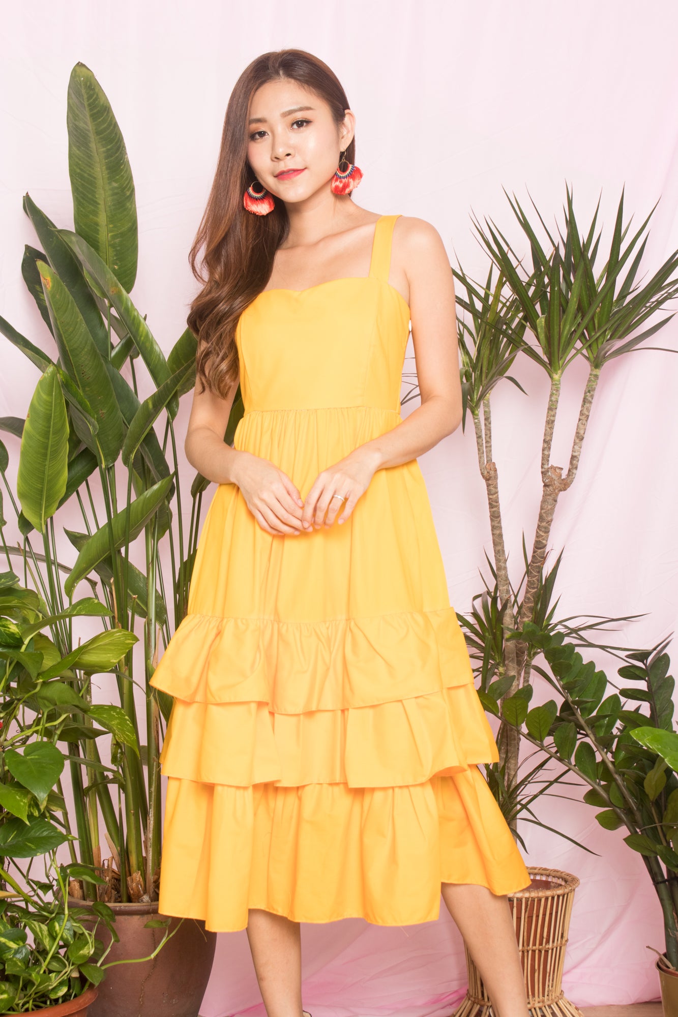 OPHELIA FLARE DRESS IN YELLOW