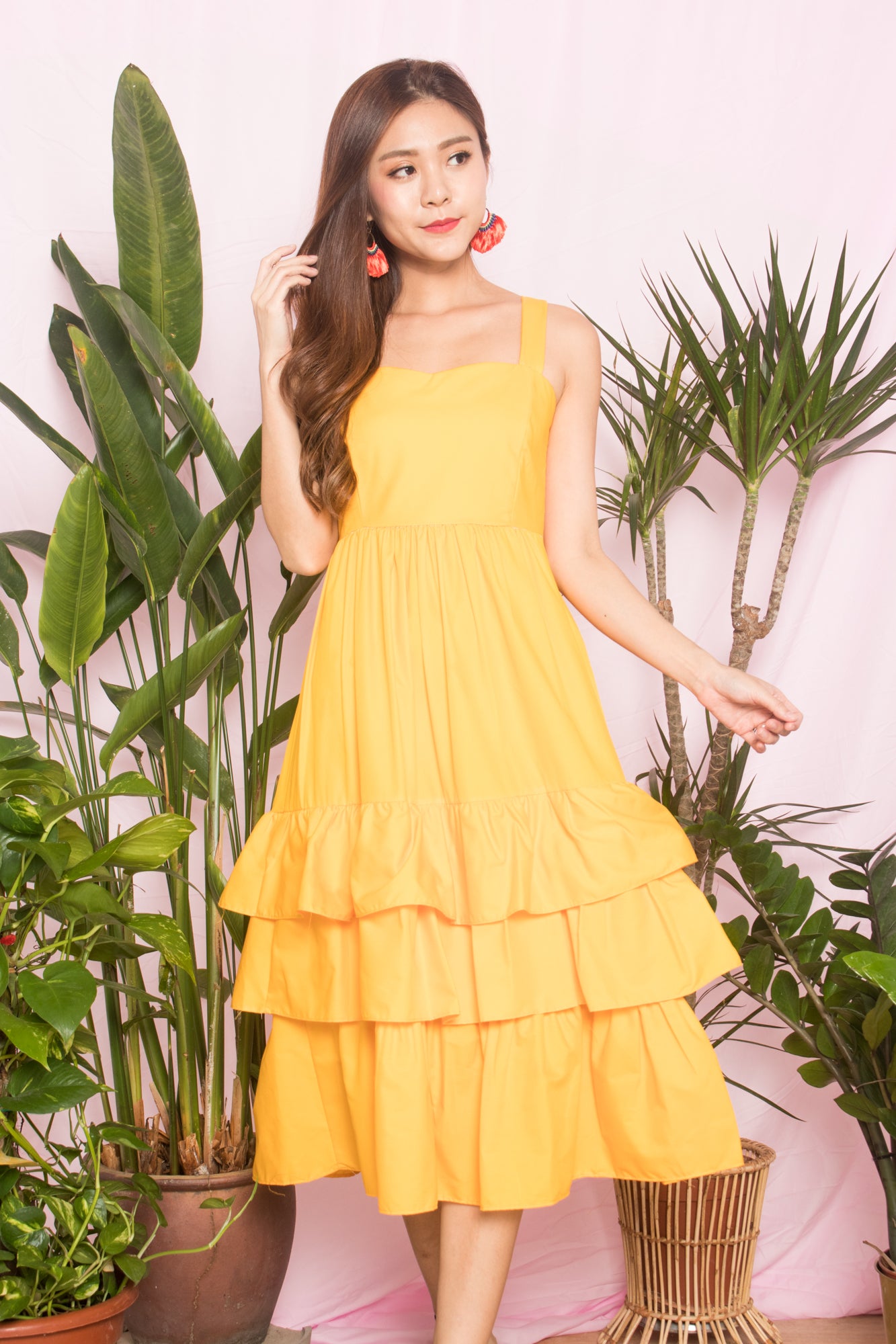 OPHELIA FLARE DRESS IN YELLOW