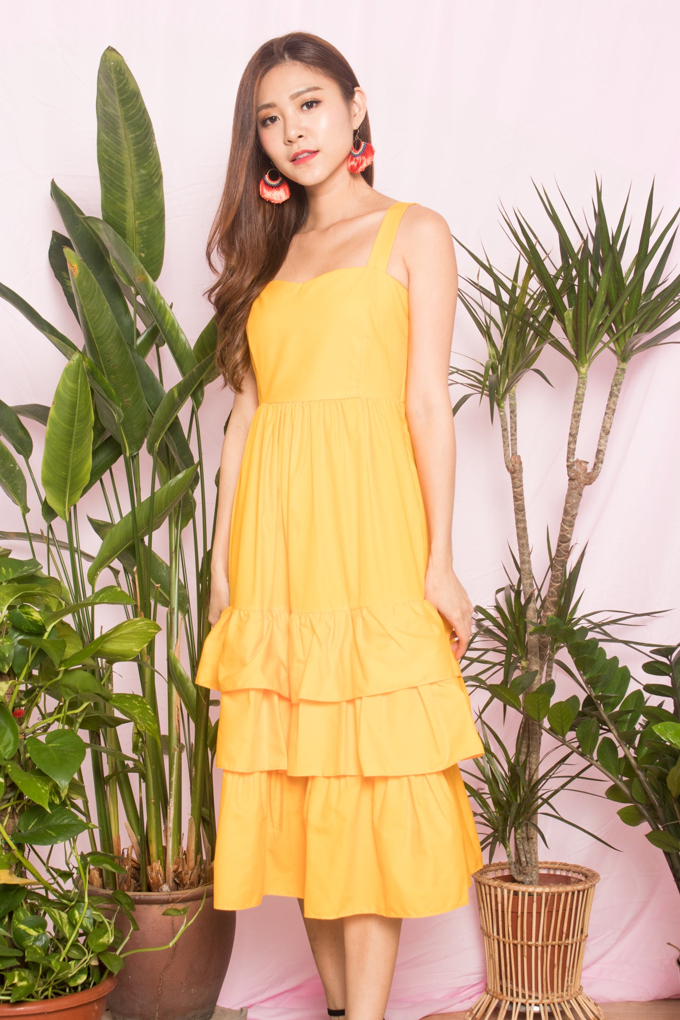 OPHELIA FLARE DRESS IN YELLOW