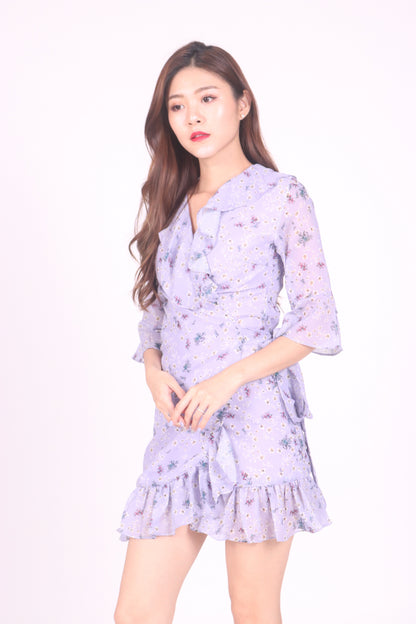 Adeliny Floral Wrapped Dress