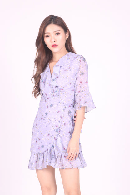 Adeliny Floral Wrapped Dress