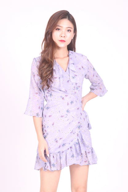 Adeliny Floral Wrapped Dress