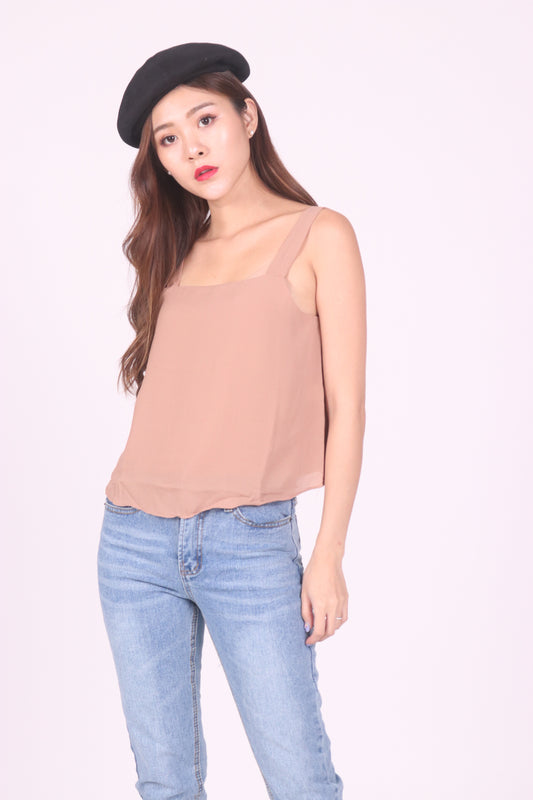 Sandie Basic Top in Khaki