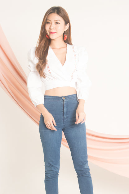 Jessilee Eyelet Top in White