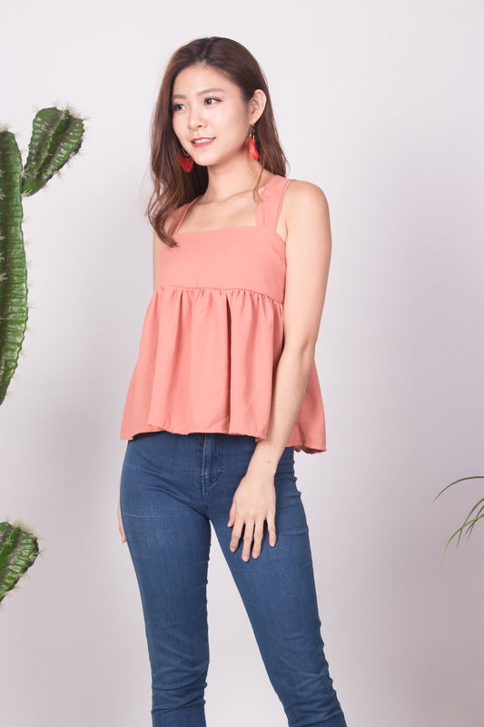 CEIRA BABYDOLL TOP IN BLUSH