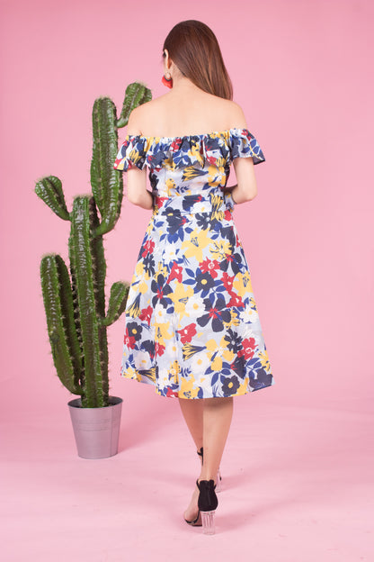 Mierally Splash Floral Dress