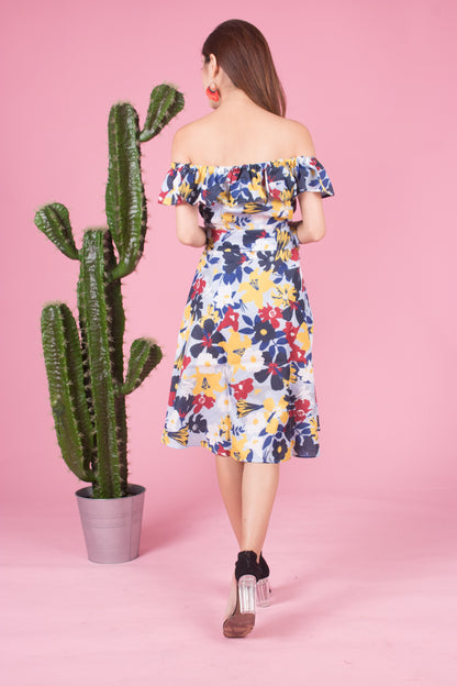 Mierally Splash Floral Dress