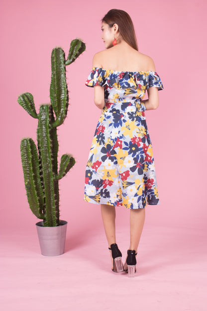 Mierally Splash Floral Dress