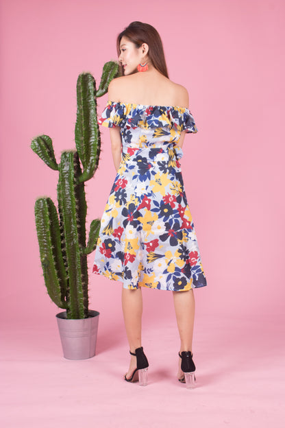 Mierally Splash Floral Dress