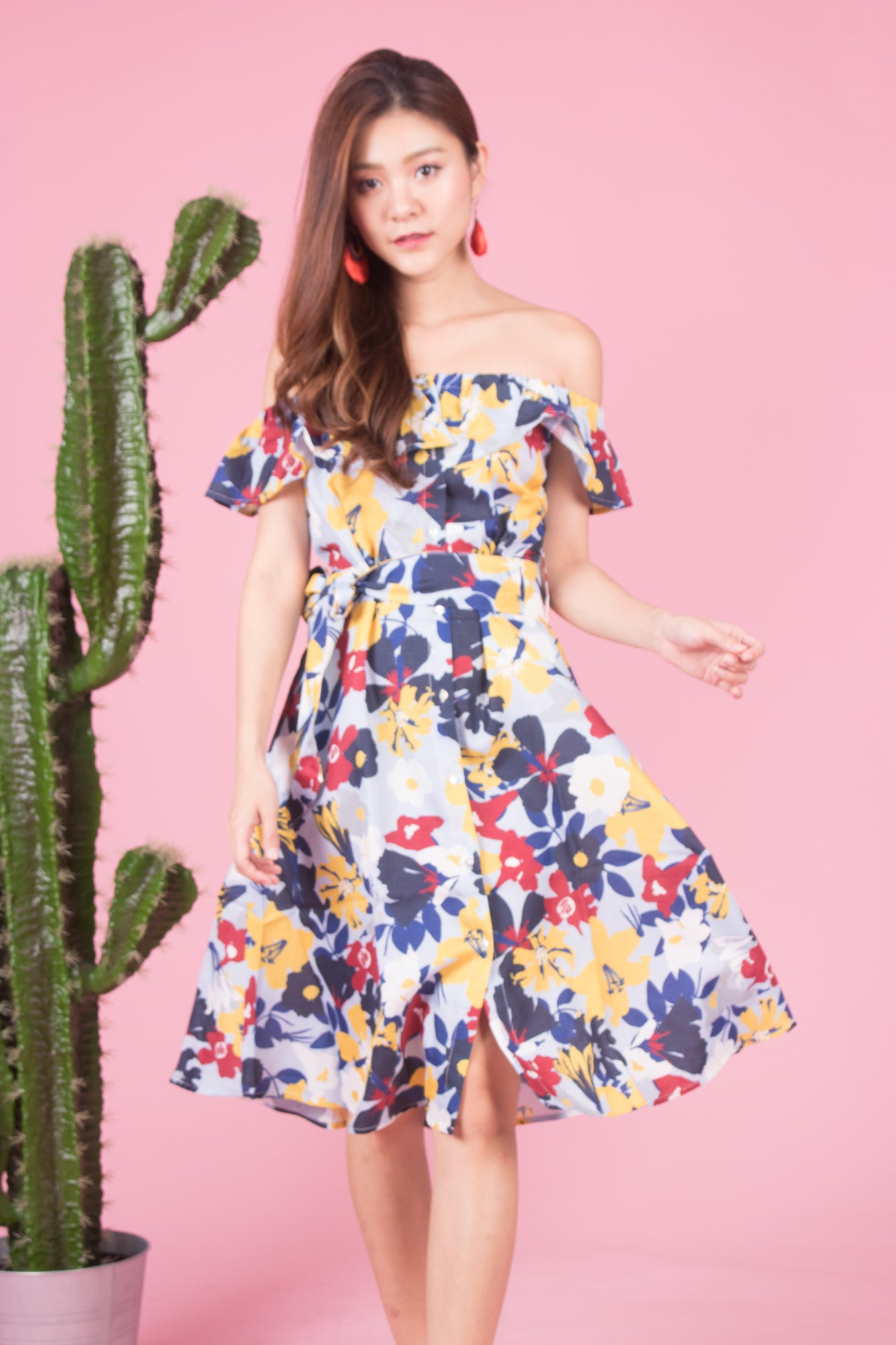 Mierally Splash Floral Dress