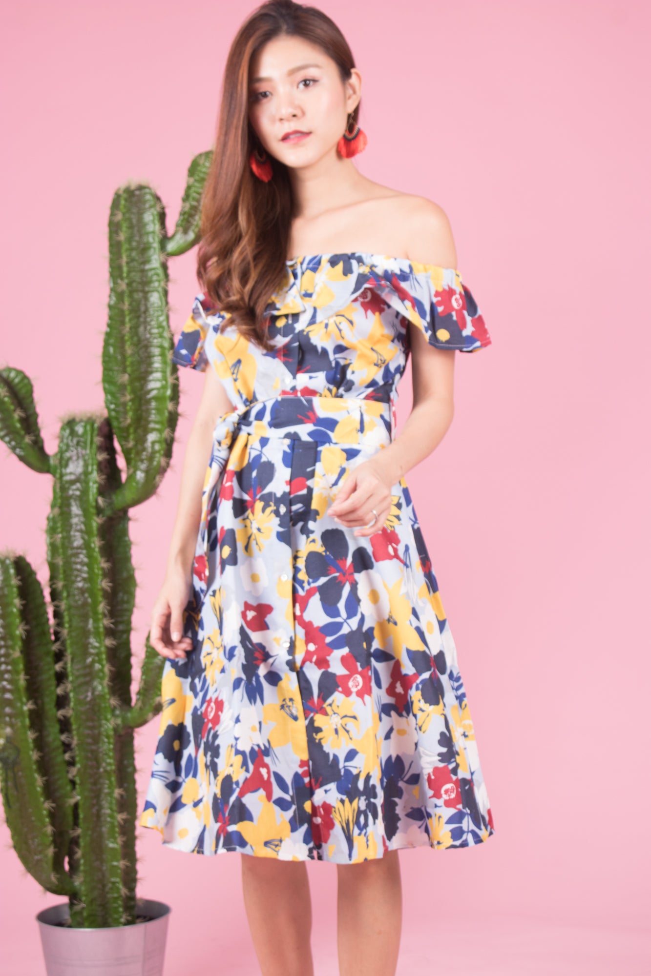 Mierally Splash Floral Dress