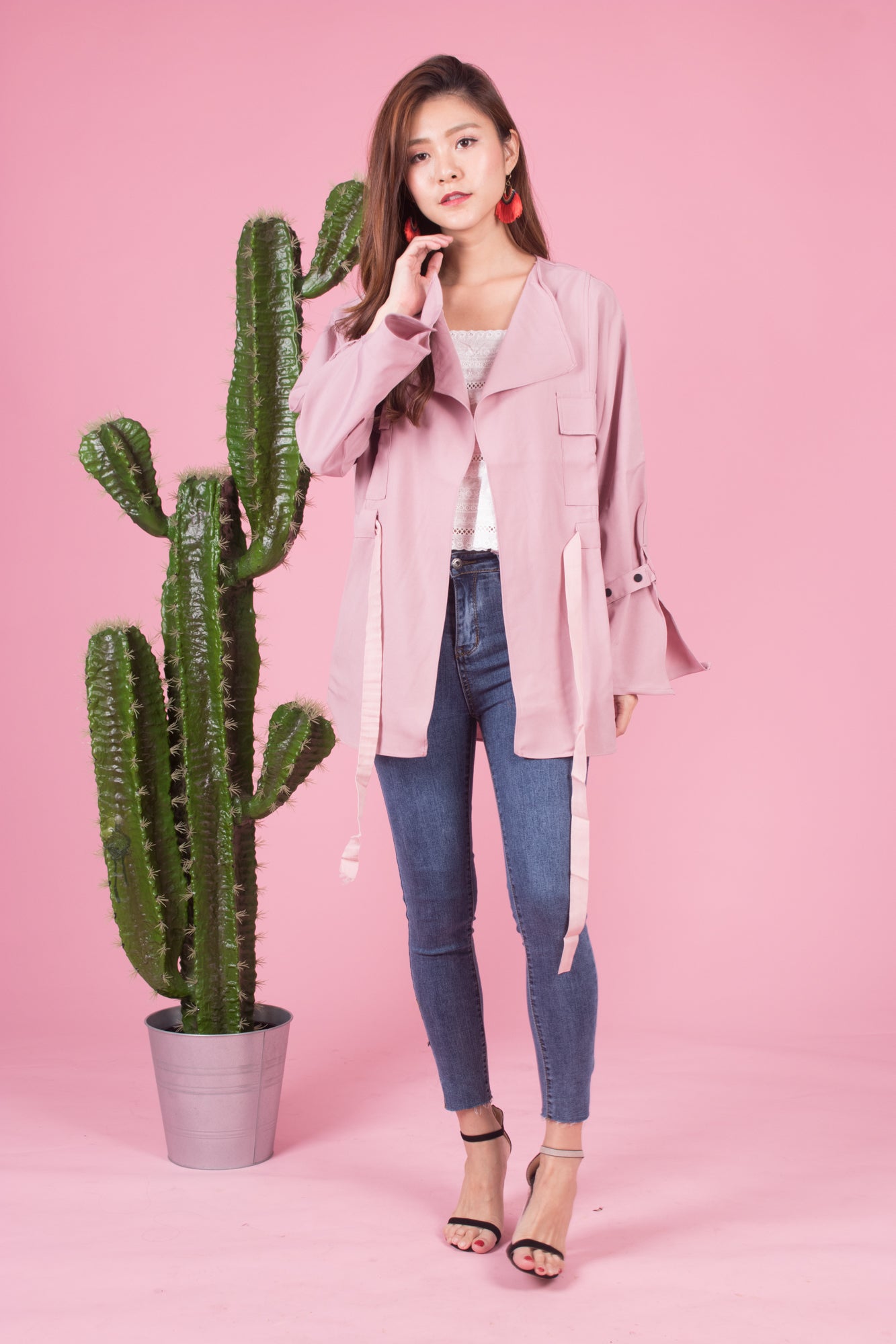 Irela Parka in Dusty Pink