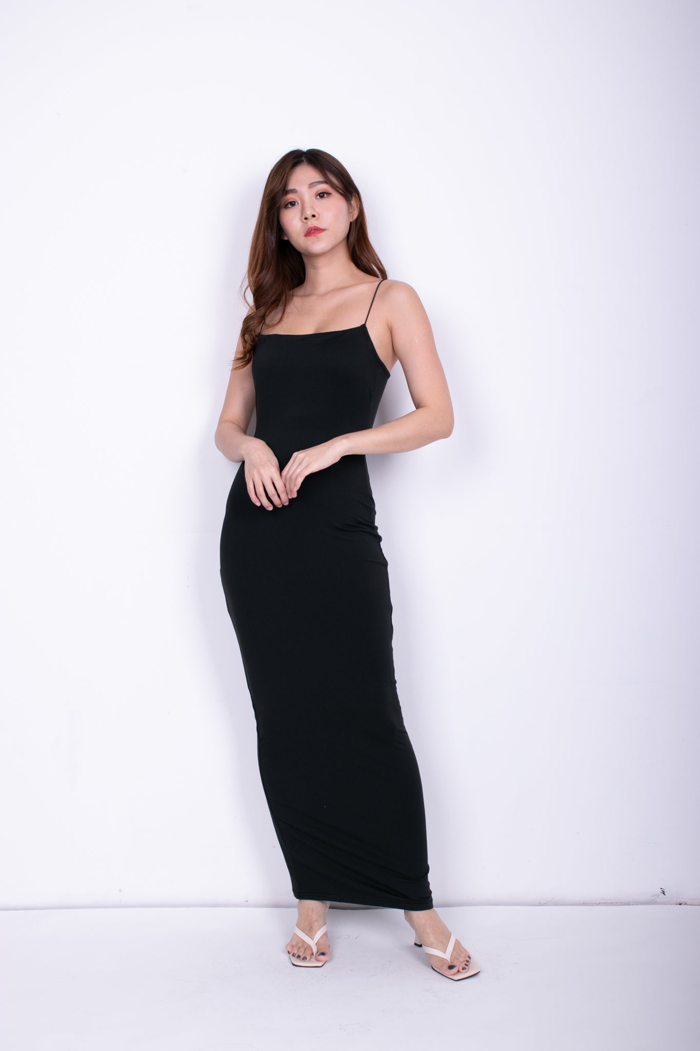 Black cami maxi on sale dress