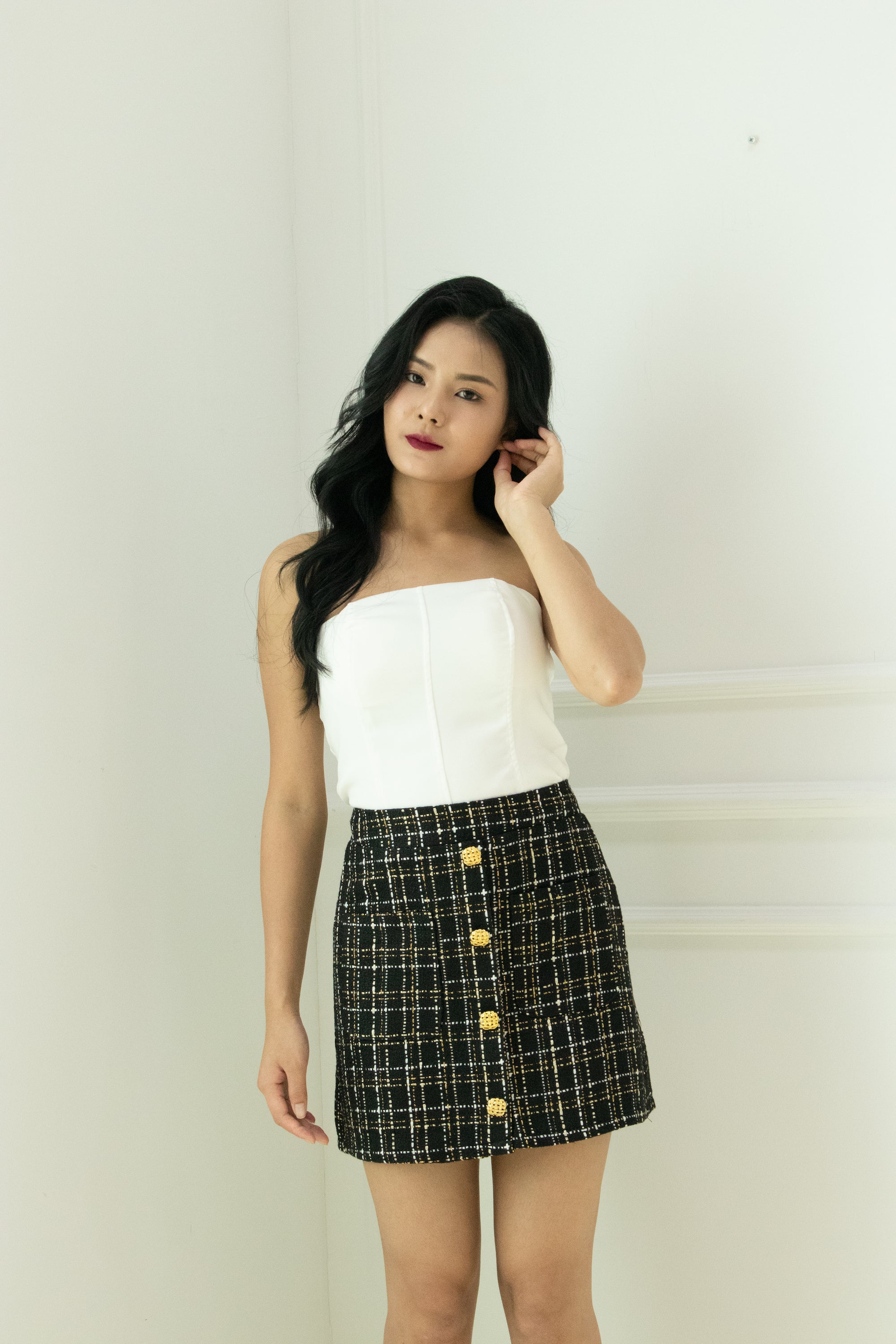 Tweed skirt outlet length