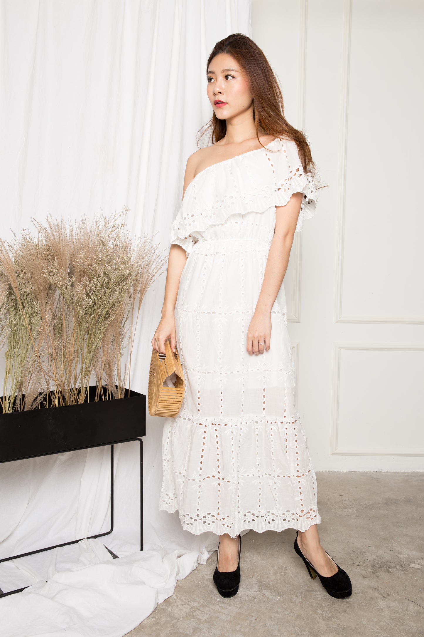 LUXE - Adalina 3 Ways Crochet Maxi Dress in White