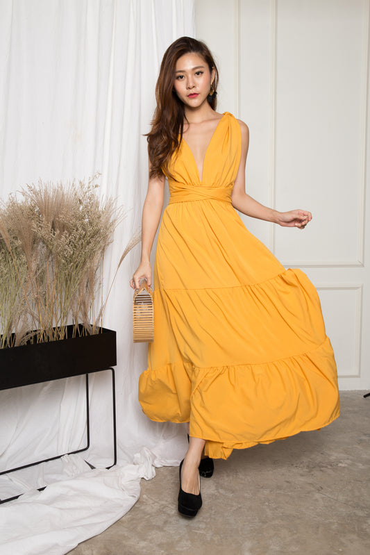 LUXE - Paris Lover Do it Yourself Maxi Dress in Yellow