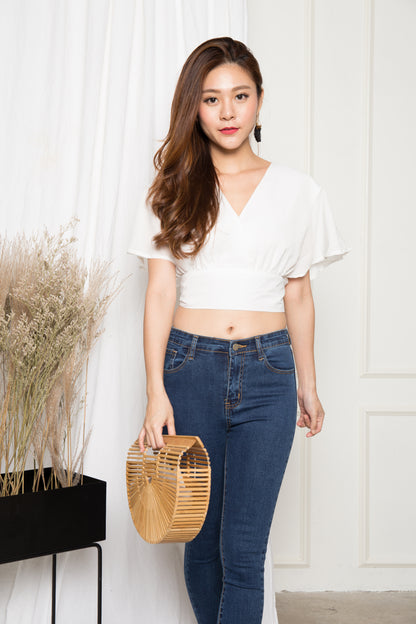 Tedlsa Kimono Top in White