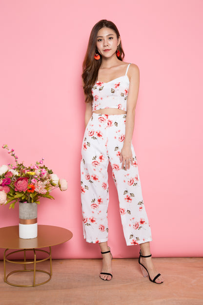 Akino 2 Piece Floral Set in White