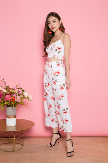 Akino 2 Piece Floral Set in White